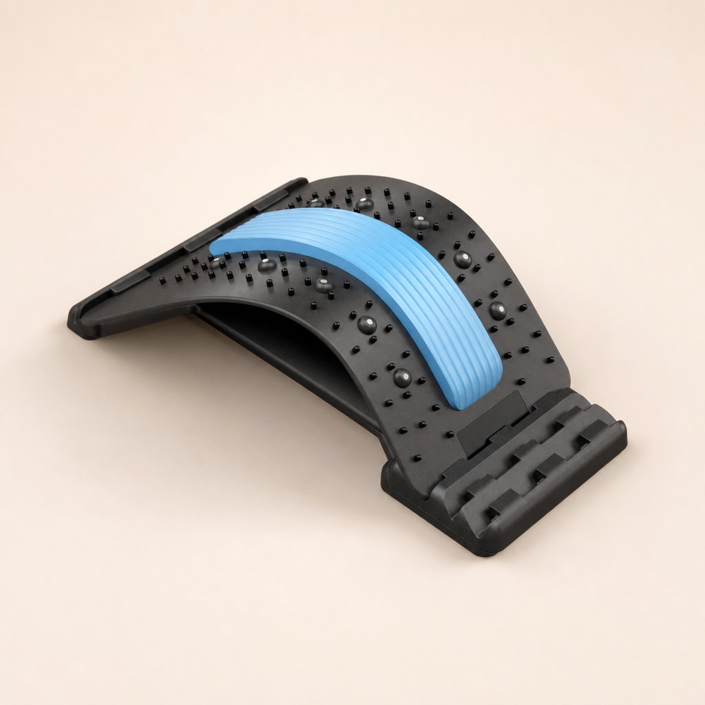 Back Stretcher Lumbar Traction Device - Multi-Level Spine Decompressor Posture Corrector Lower Back Pain Relief Massager