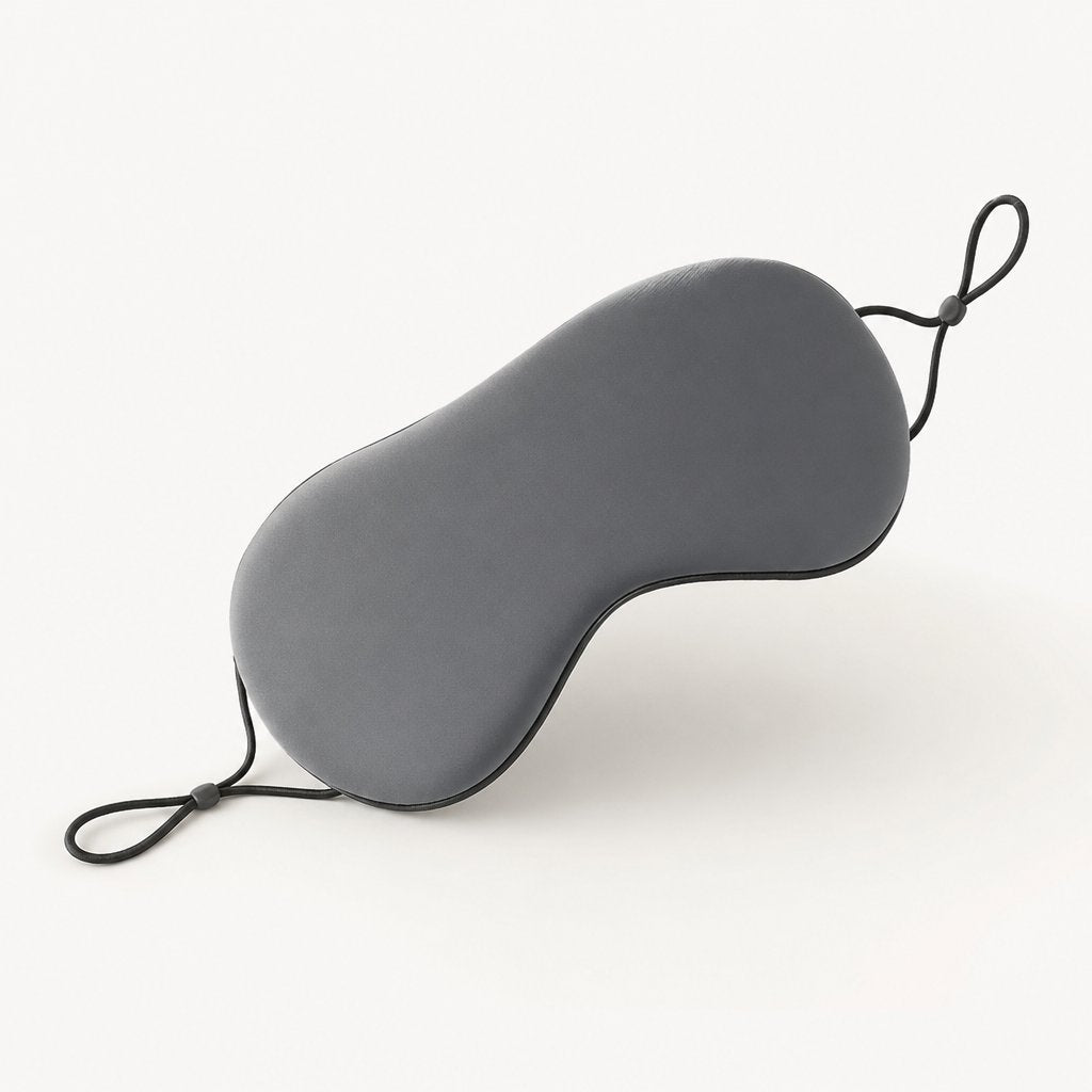 Silk Eye Mask Warm Cool Dual Use - Sleeping Mask Travel Light Blocking Breathable Adjustable Eye Cover Blindfold