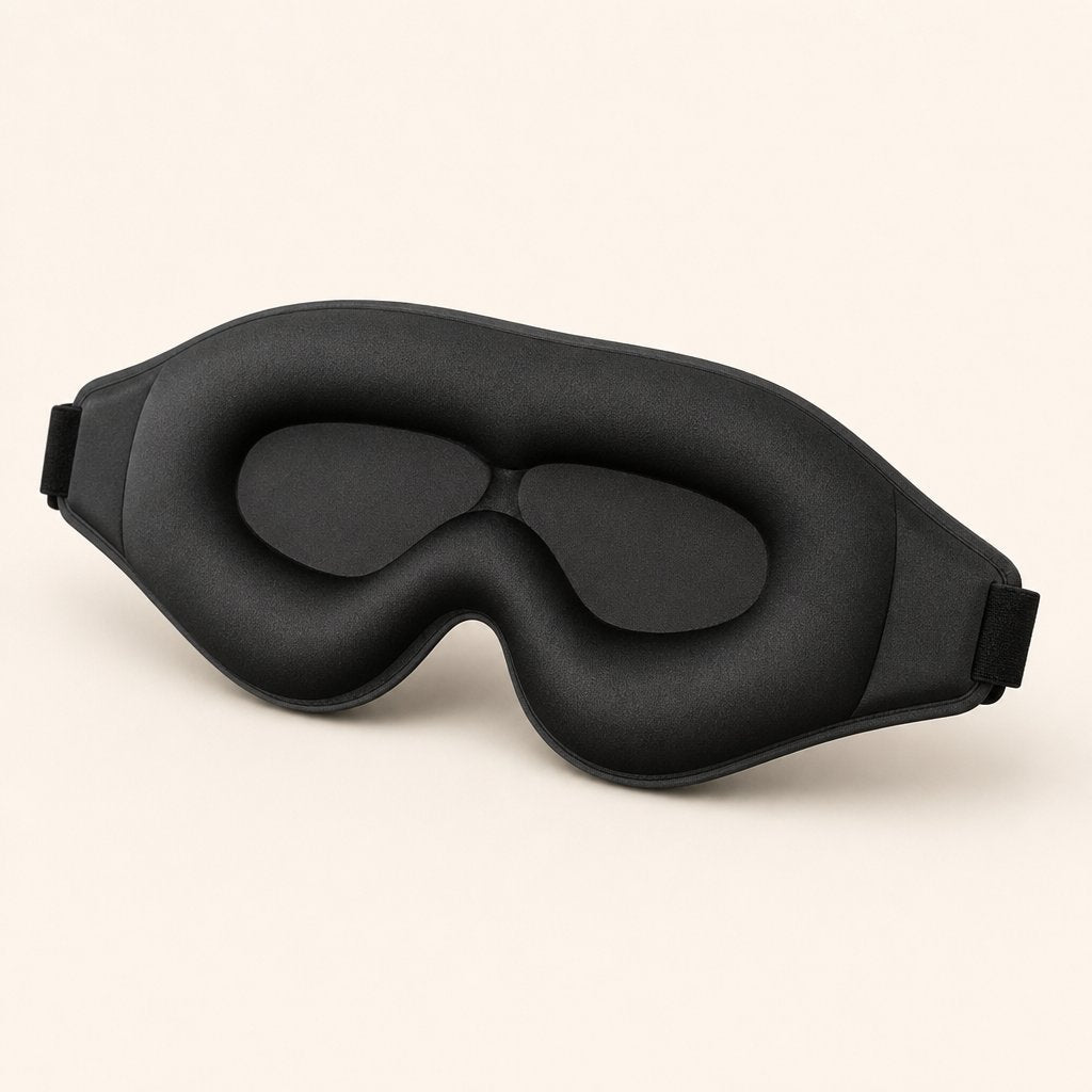 3D Cooling Sleep Eye Mask Men Women - Pressure Free Full Light Block Blackout Adjustable Strap Travel Sleeping Aid
