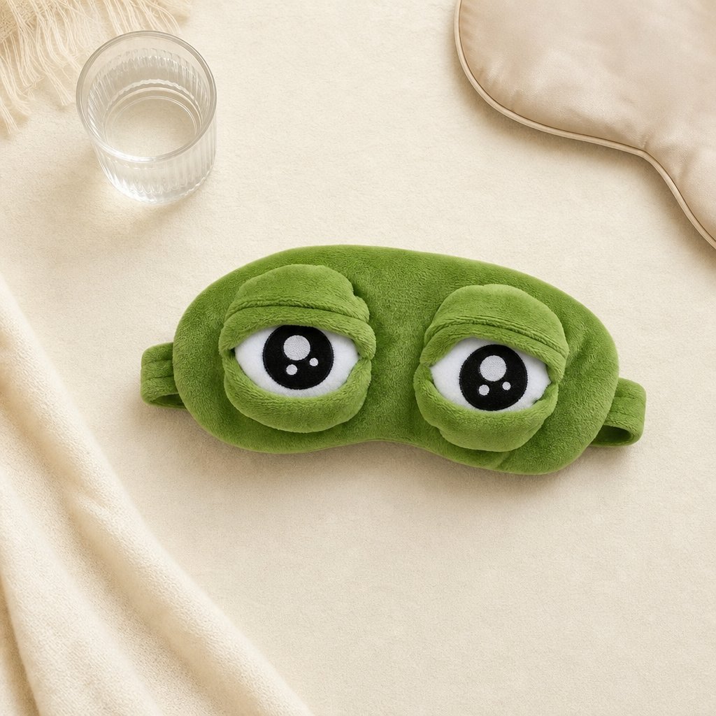 Plush Sleep Eye Mask Cute Character - Super Soft Blindfold Light Blocking Travel Sleeping Aid Kids Teens Adults