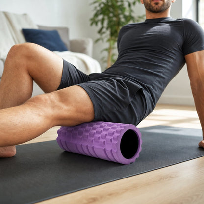 Foam Roller Deep Tissue Muscle Recovery - High Density EVA Back Roller Myofascial Release Yoga Pilates Stretching Exercise