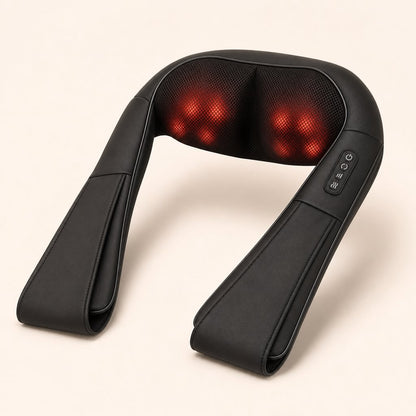 Shiatsu Neck Shoulder Massager with Heat - 4D Kneading Deep Tissue Electric Massage Pillow Back Waist Leg Pain Relief