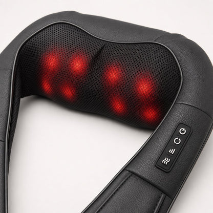 Shiatsu Neck Shoulder Massager with Heat - 4D Kneading Deep Tissue Electric Massage Pillow Back Waist Leg Pain Relief