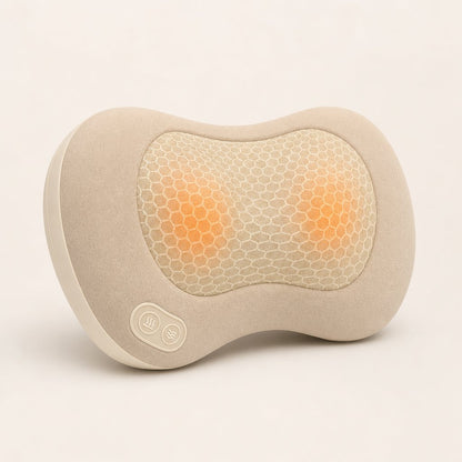 Back Massager with Heat Lumbar Support - Electric Vibration Traction Lumbar Pillow Deep Tissue Relaxation Spine Decompression