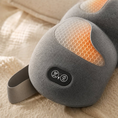 Back Massager with Heat Lumbar Support - Electric Vibration Traction Lumbar Pillow Deep Tissue Relaxation Spine Decompression
