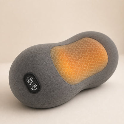 Back Massager with Heat Lumbar Support - Electric Vibration Traction Lumbar Pillow Deep Tissue Relaxation Spine Decompression