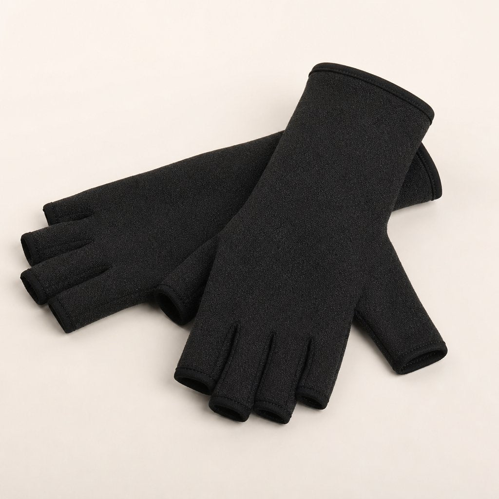 Copper Arthritis Gloves Compression - Carpal Tunnel Rheumatoid Joint Pain Relief Fingerless Hand Wrist Support Women Men