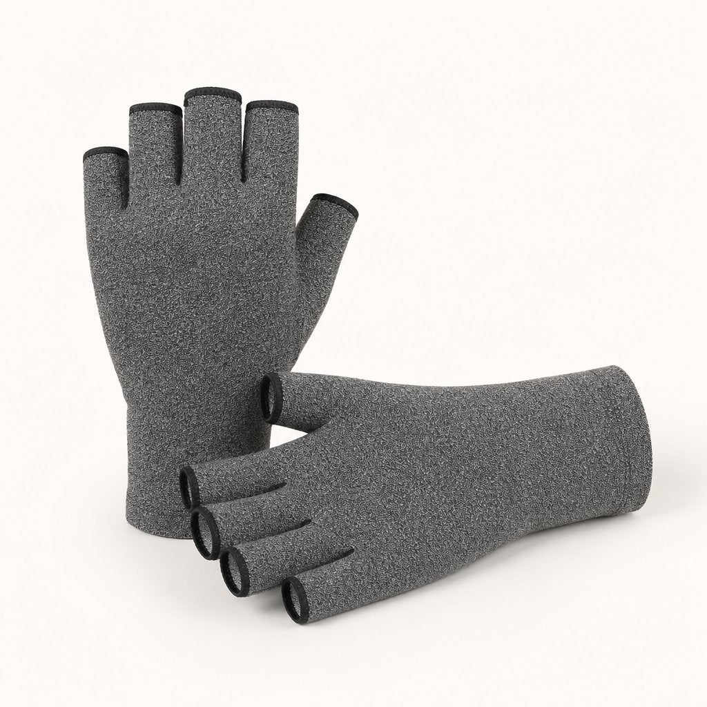 Copper Arthritis Gloves Compression - Carpal Tunnel Rheumatoid Joint Pain Relief Fingerless Hand Wrist Support Women Men