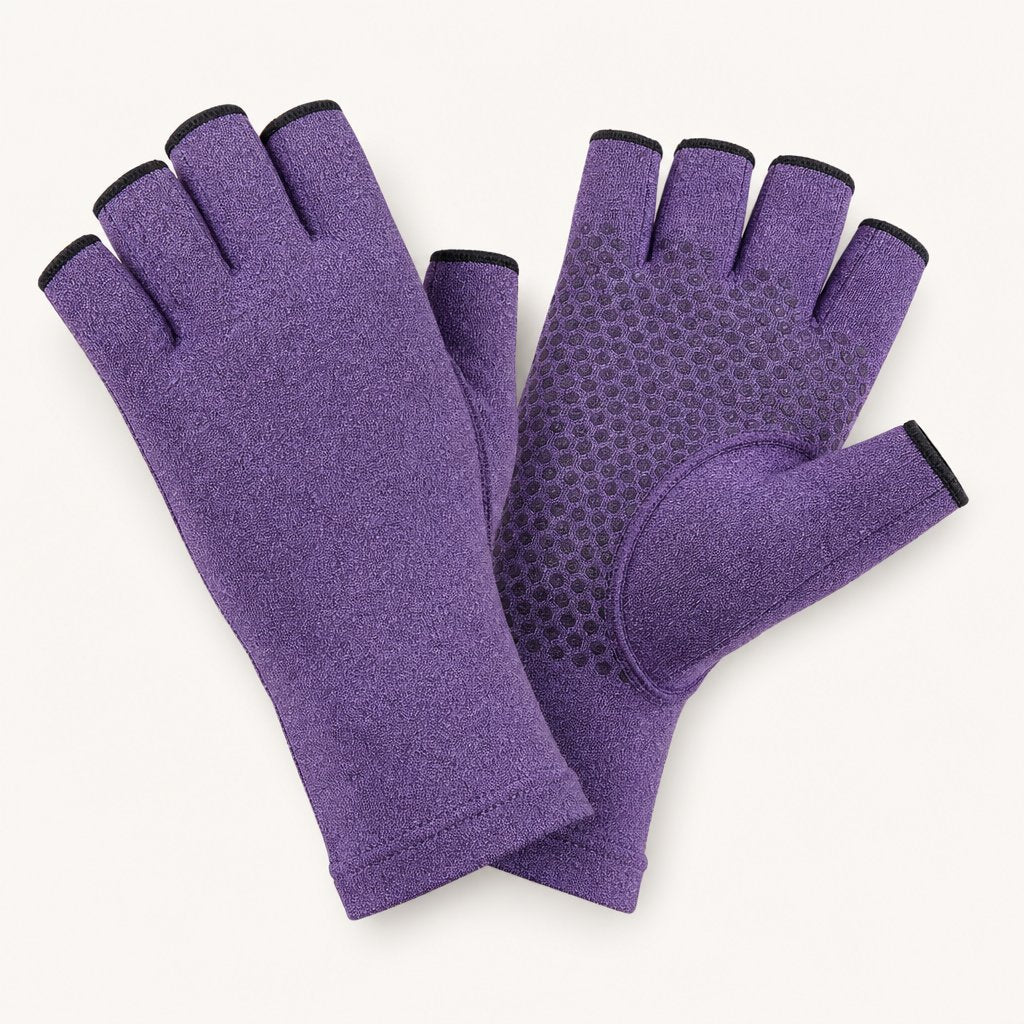 Copper Arthritis Gloves Compression - Carpal Tunnel Rheumatoid Joint Pain Relief Fingerless Hand Wrist Support Women Men