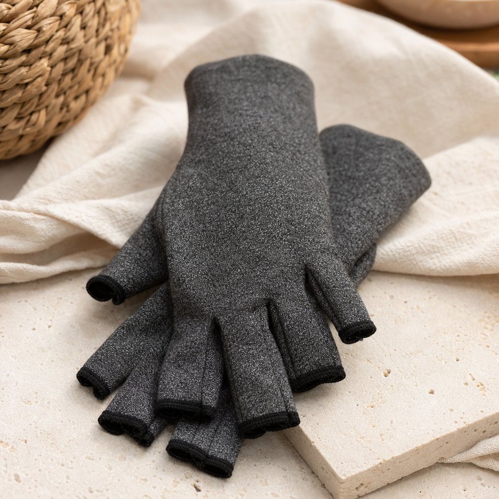 Copper Arthritis Gloves Compression - Carpal Tunnel Rheumatoid Joint Pain Relief Fingerless Hand Wrist Support Women Men