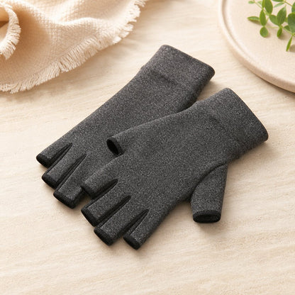 Copper Arthritis Gloves Compression - Carpal Tunnel Rheumatoid Joint Pain Relief Fingerless Hand Wrist Support Women Men