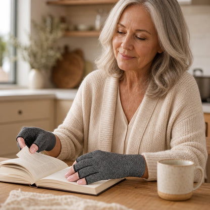 Copper Arthritis Gloves Compression - Carpal Tunnel Rheumatoid Joint Pain Relief Fingerless Hand Wrist Support Women Men