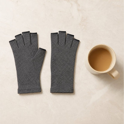 Copper Arthritis Gloves Compression - Carpal Tunnel Rheumatoid Joint Pain Relief Fingerless Hand Wrist Support Women Men