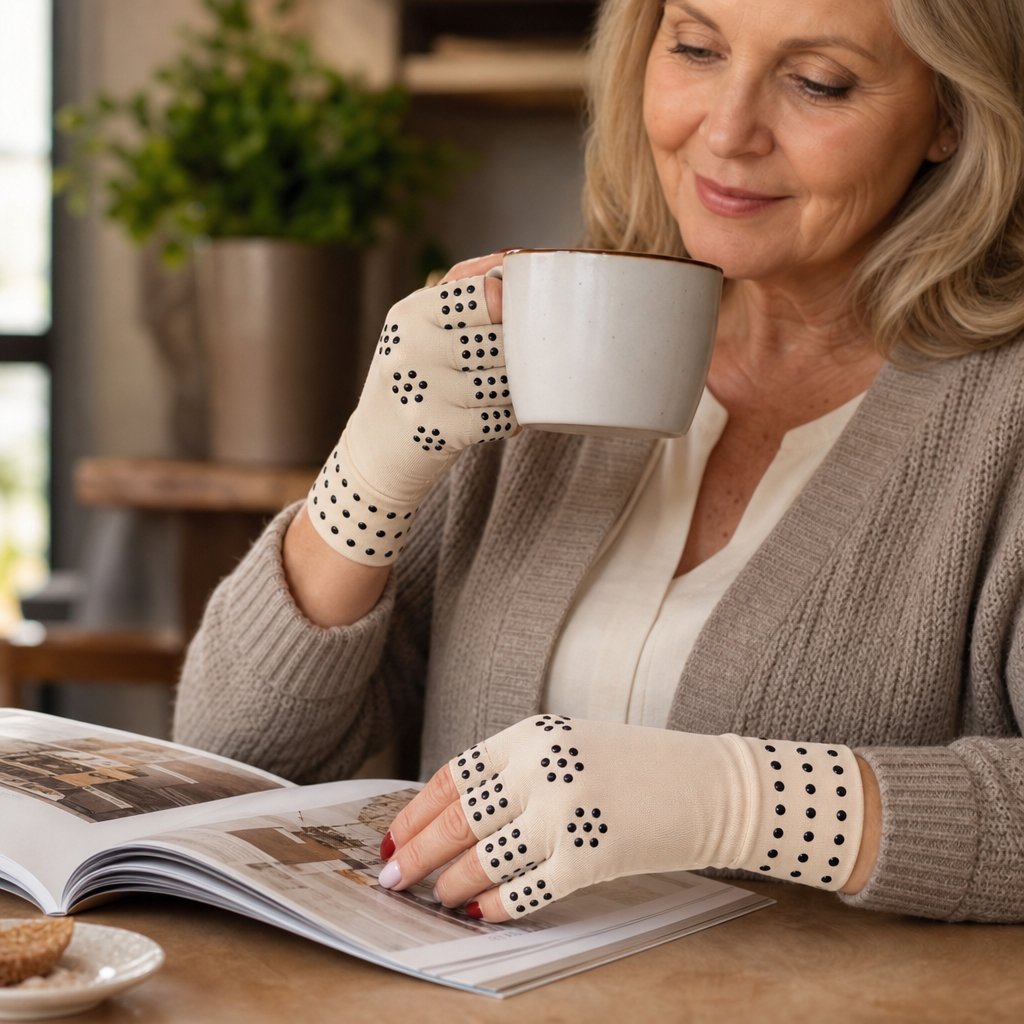 Magnetic Arthritis Gloves Fingerless - Rheumatoid Joint Pain Relief Hand Wrist Compression Therapy Men Women
