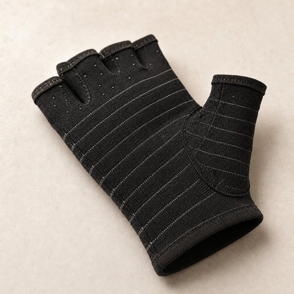 Copper Fingerless Arthritis Gloves Typing - Carpal Tunnel Tendonitis Joint Pain Relief Hand Wrist Computer Work Support