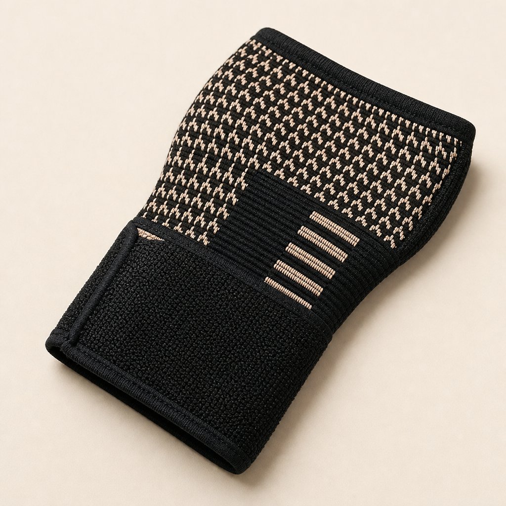 Copper Fiber Compression Glove Wrist Guard - Arthritis Joint Pain Relief Sports Fitness Palm Brace Elastic Wristband