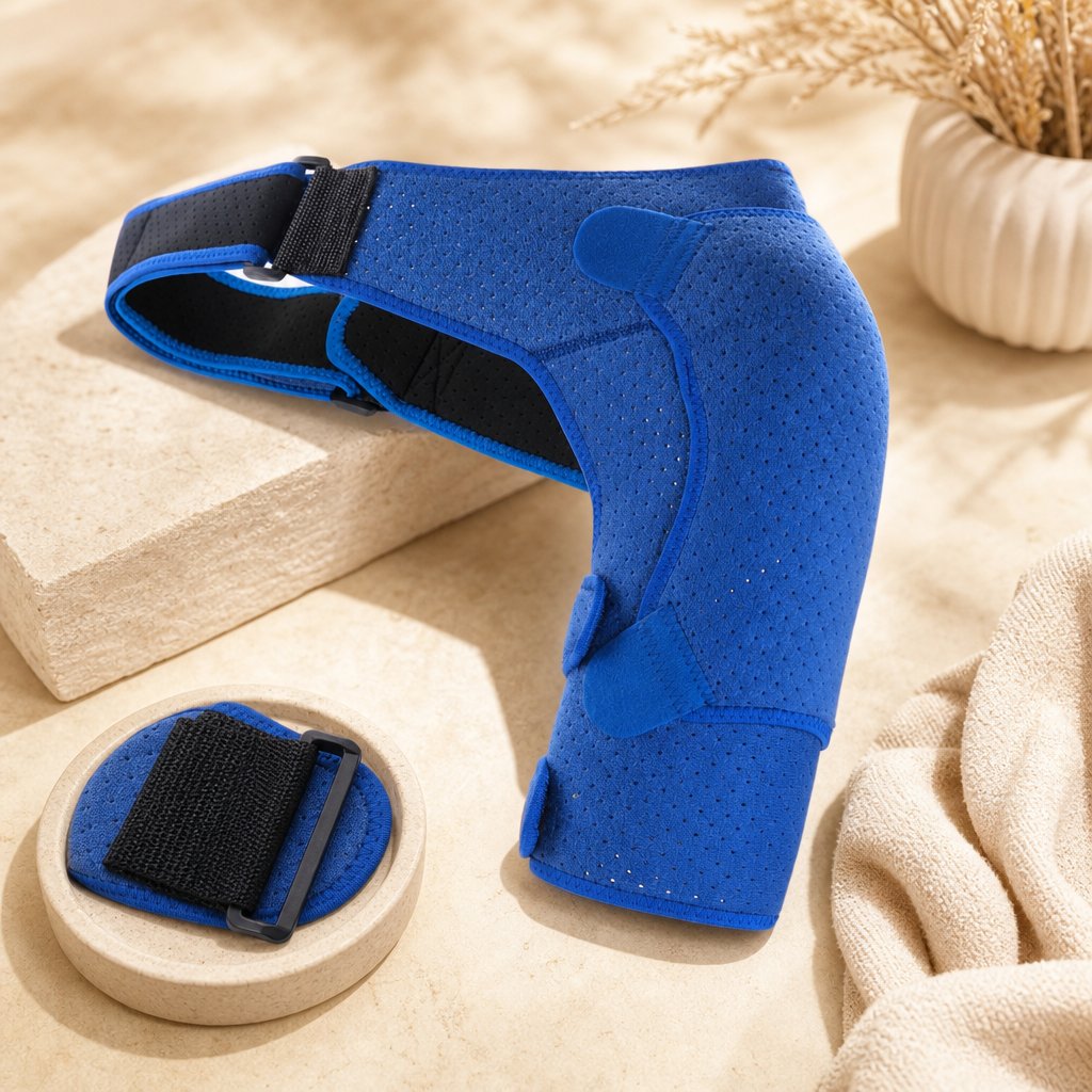 Shoulder Compression Sleeve Adjustable Brace - Rotator Cuff Support Stabilizer Men Women Sports Injury Pain Recovery