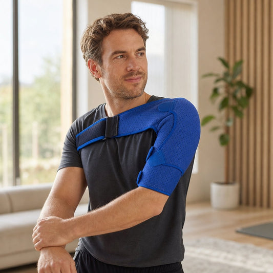 Shoulder Compression Sleeve Adjustable Brace - Rotator Cuff Support Stabilizer Men Women Sports Injury Pain Recovery