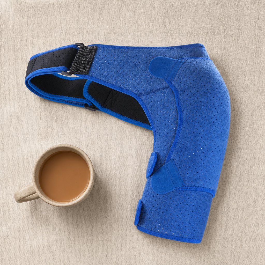 Shoulder Compression Sleeve Adjustable Brace - Rotator Cuff Support Stabilizer Men Women Sports Injury Pain Recovery