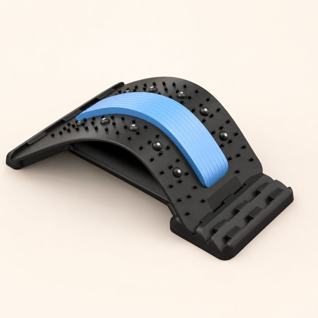 Back Stretcher Lumbar Traction Device - Multi-Level Spine Decompressor Posture Corrector Lower Back Pain Relief Massager