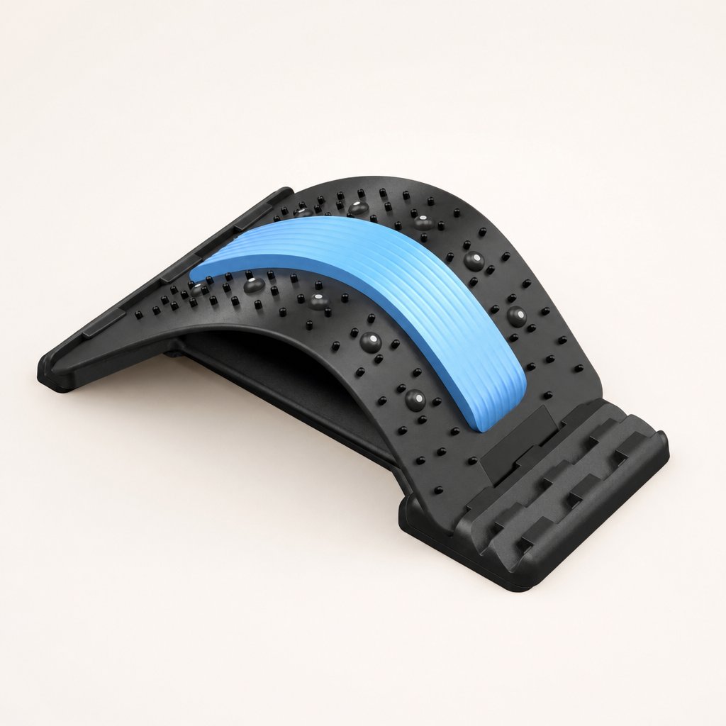 Back Stretcher Lumbar Traction Device - Multi-Level Spine Decompressor Posture Corrector Lower Back Pain Relief Massager