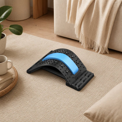 Back Stretcher Lumbar Traction Device - Multi-Level Spine Decompressor Posture Corrector Lower Back Pain Relief Massager