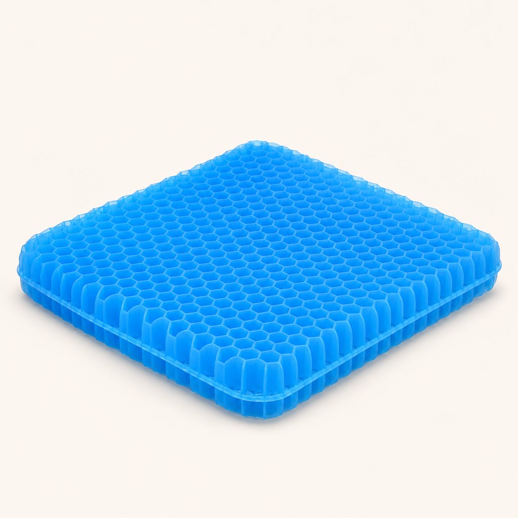 Gel Seat Cushion Honeycomb Office Chair - Breathable Pressure Relief Coccyx Tailbone Pain Wheelchair Car Non-Slip