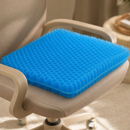 Gel Seat Cushion Honeycomb Office Chair - Breathable Pressure Relief Coccyx Tailbone Pain Wheelchair Car Non-Slip