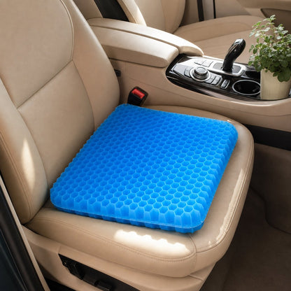 Gel Seat Cushion Honeycomb Office Chair - Breathable Pressure Relief Coccyx Tailbone Pain Wheelchair Car Non-Slip