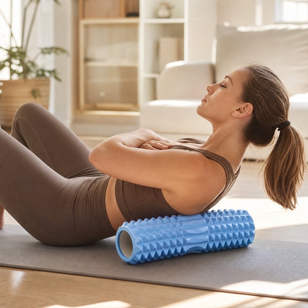 Mini Foam Roller Muscle Relaxation Recovery - Deep Tissue Back Roller Yoga Post-Workout Stretching Travel Compact