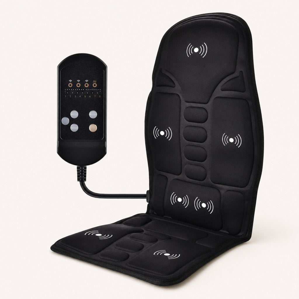 Massage Chair Pad Electric Heating - Vibrating Cervical Neck Back Cushion Car Home Lumbar Kneading Full Body Massager