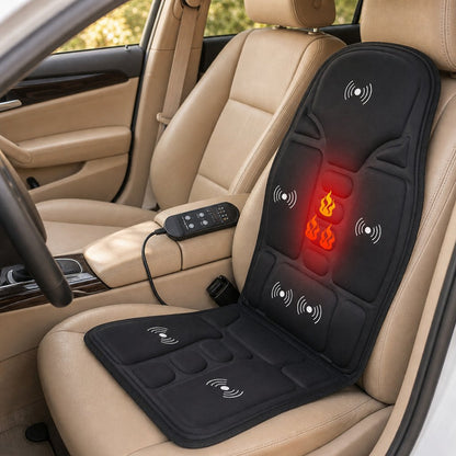 Massage Chair Pad Electric Heating - Vibrating Cervical Neck Back Cushion Car Home Lumbar Kneading Full Body Massager