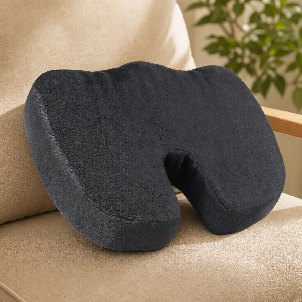 Seat Cushion Memory Foam Breathable - U-Shaped Wave Sponge Coccyx Tailbone Pain Relief Office Chair Car Non-Slip