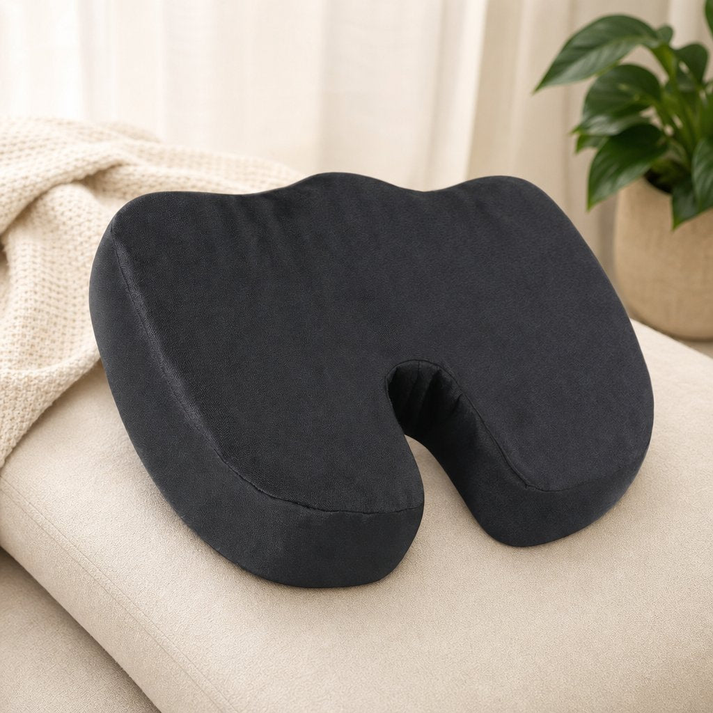 Seat Cushion Memory Foam Breathable - U-Shaped Wave Sponge Coccyx Tailbone Pain Relief Office Chair Car Non-Slip