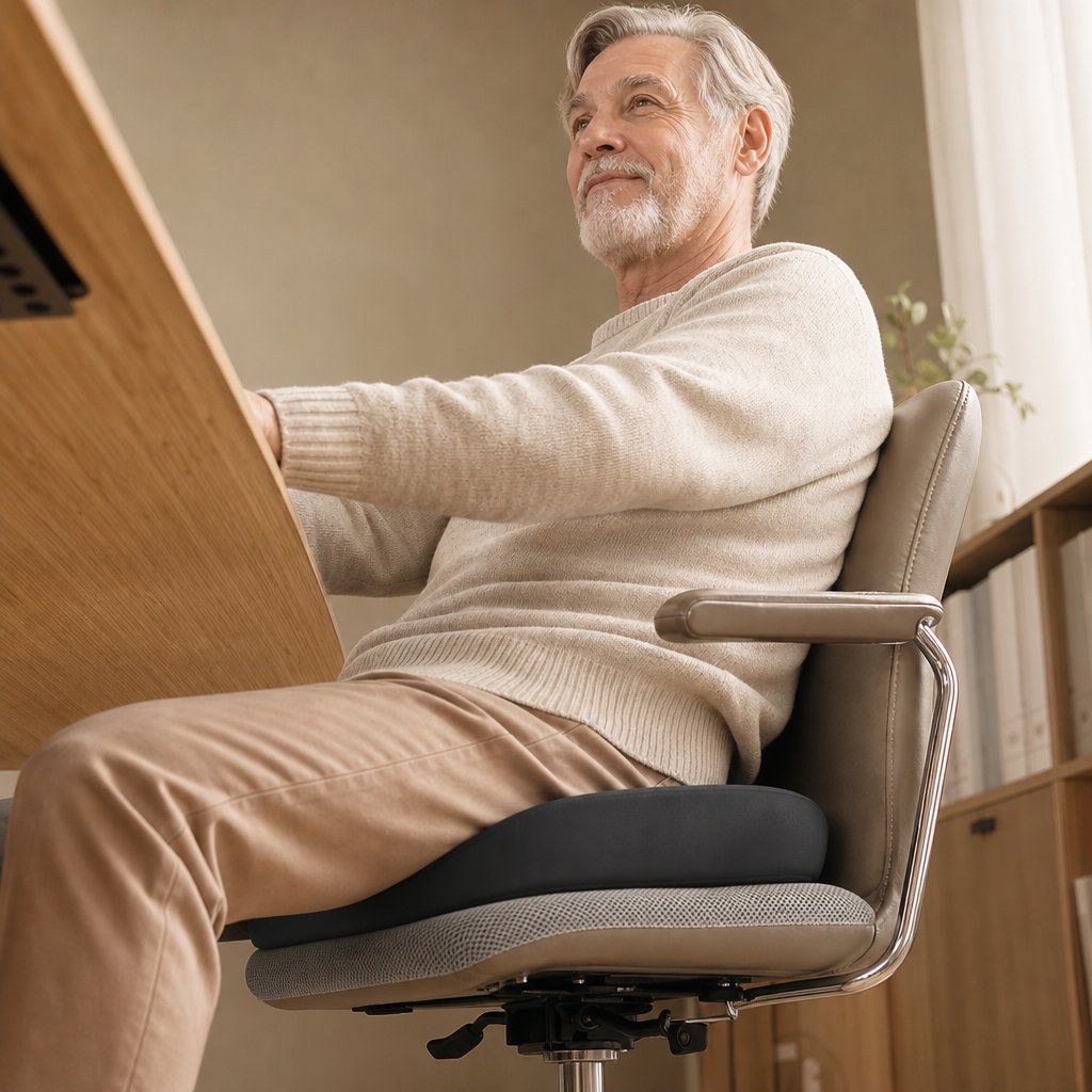 Seat Cushion Memory Foam Office Chair - Orthopedic Coccyx Tailbone Pain Relief Non-Slip Sciatica Car Seat Desk Chair
