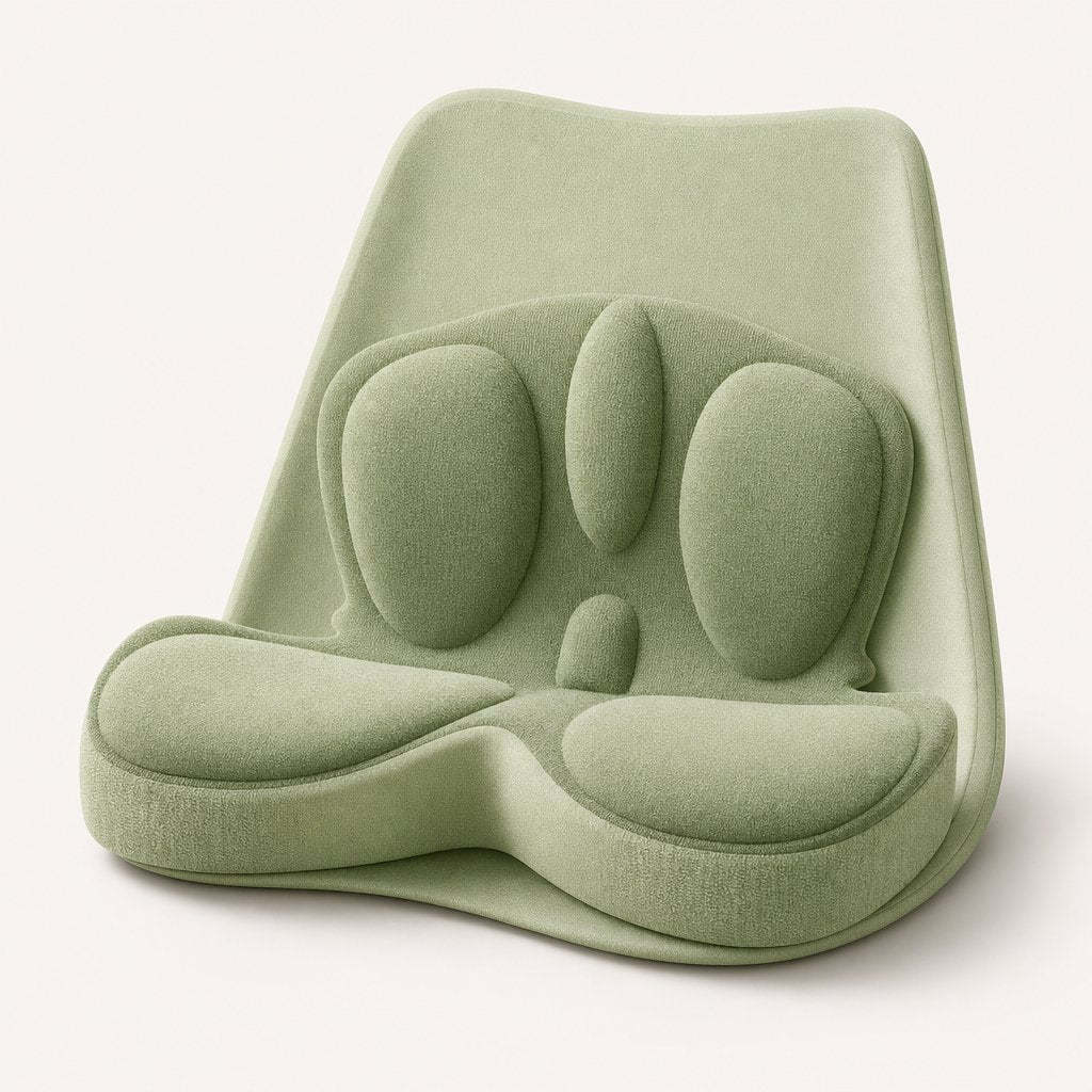 Seat Cushion Backrest Set Memory Foam - Orthopedic Lumbar Support Chair Cushion Pain Relief Breathable Office Car