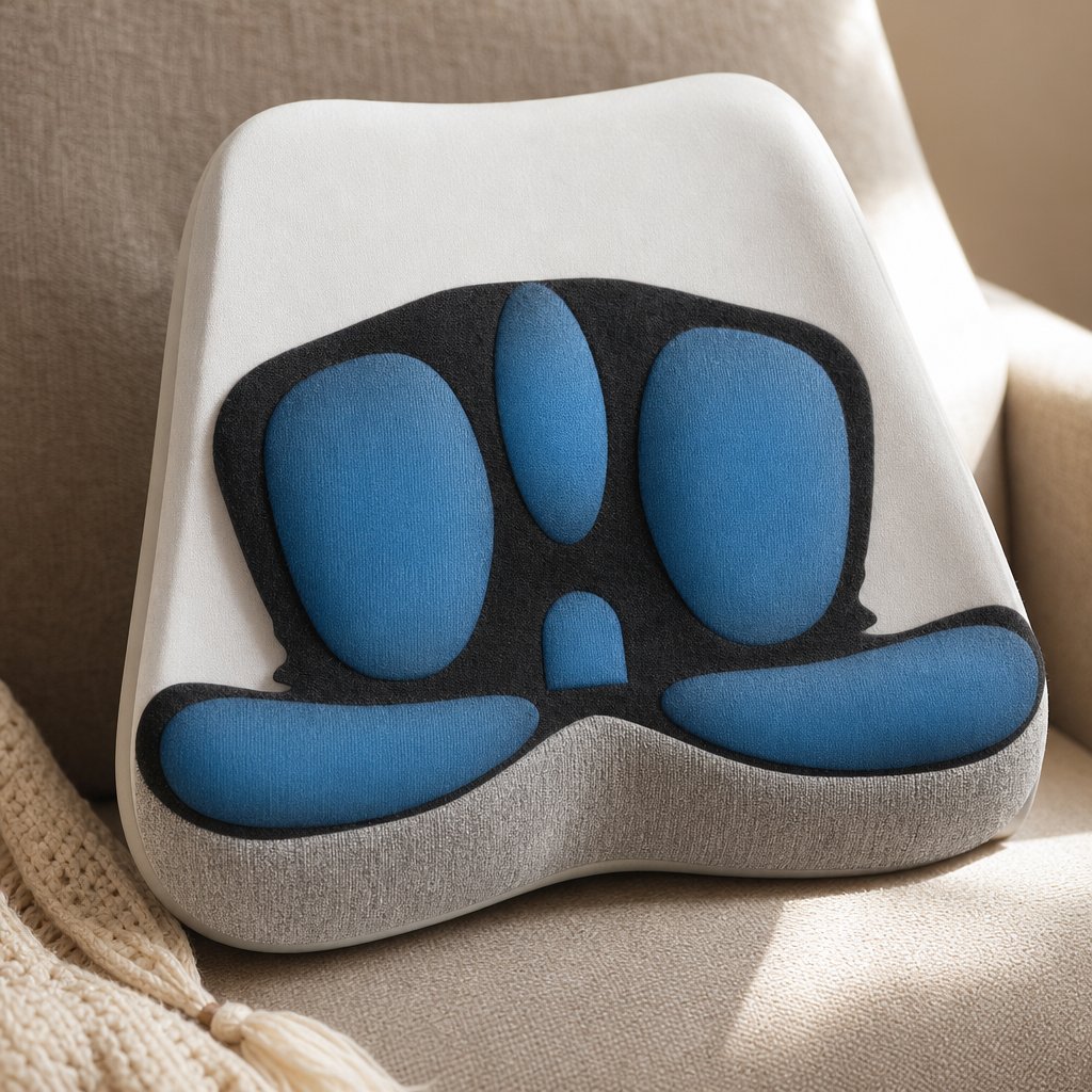 Seat Cushion Backrest Set Memory Foam - Orthopedic Lumbar Support Chair Cushion Pain Relief Breathable Office Car