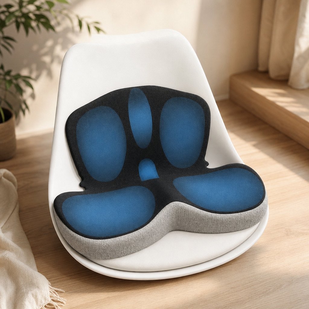 Seat Cushion Backrest Set Memory Foam - Orthopedic Lumbar Support Chair Cushion Pain Relief Breathable Office Car