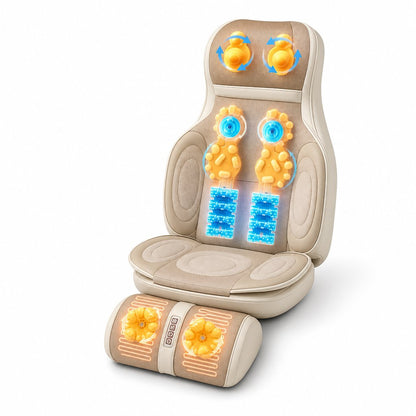 Shiatsu Neck Back Massager Chair Pad with Heat - 2D 3D Kneading Full Body Adjustable Seat Massager Lumbar Shoulder Relief