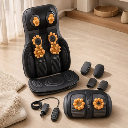 Shiatsu Neck Back Massager Chair Pad with Heat - 2D 3D Kneading Full Body Adjustable Seat Massager Lumbar Shoulder Relief