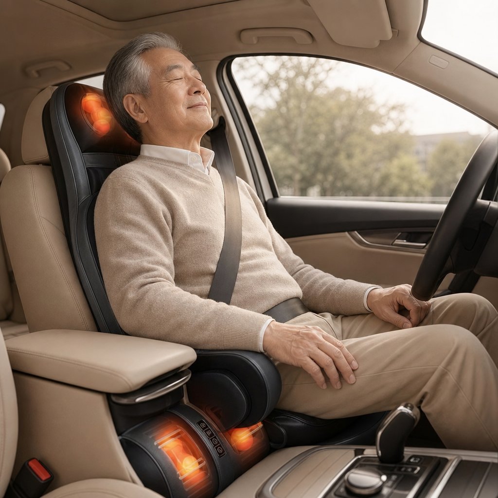 Shiatsu Neck Back Massager Chair Pad with Heat - 2D 3D Kneading Full Body Adjustable Seat Massager Lumbar Shoulder Relief