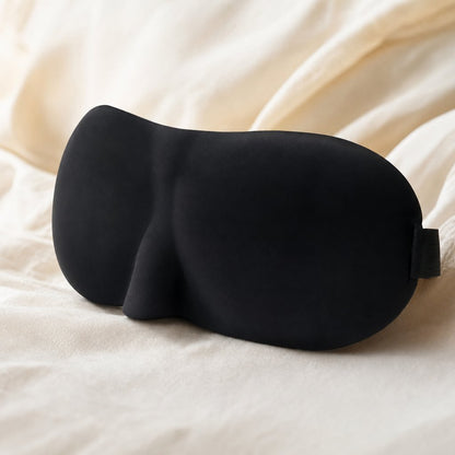 Sleep Eye Mask Blackout Concave - Light Blocking Comfortable Blindfold Travel Sleeping Aid Men Women Adjustable Strap