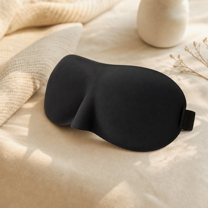Sleep Eye Mask Blackout Concave - Light Blocking Comfortable Blindfold Travel Sleeping Aid Men Women Adjustable Strap