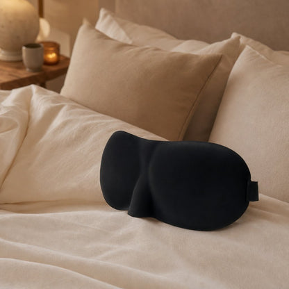 Sleep Eye Mask Blackout Concave - Light Blocking Comfortable Blindfold Travel Sleeping Aid Men Women Adjustable Strap