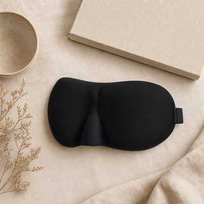 Sleep Eye Mask Blackout Concave - Light Blocking Comfortable Blindfold Travel Sleeping Aid Men Women Adjustable Strap