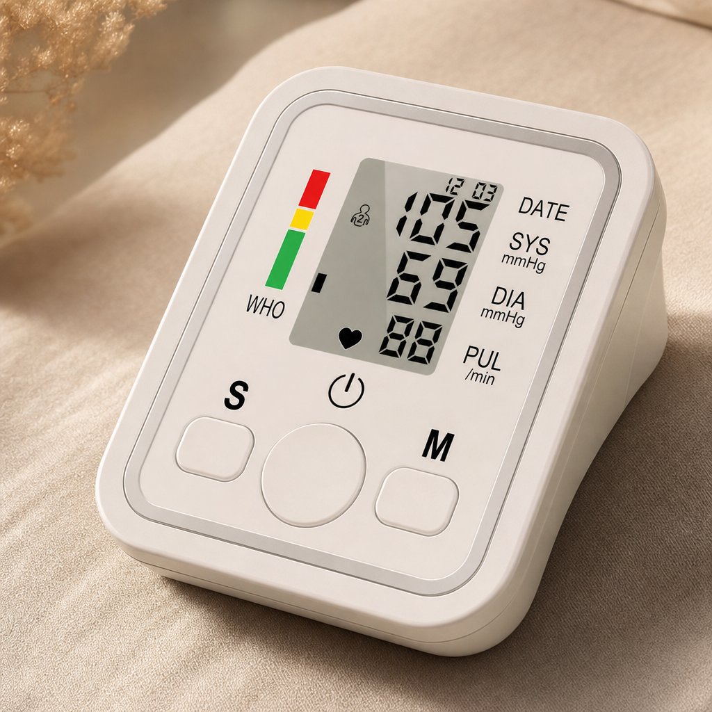 Blood Pressure Monitor Upper Arm Automatic - LED Display Digital BP Machine Home Use Heart Rate Monitor 2 User Memory