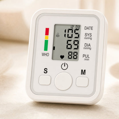 Blood Pressure Monitor Upper Arm Automatic - LED Display Digital BP Machine Home Use Heart Rate Monitor 2 User Memory
