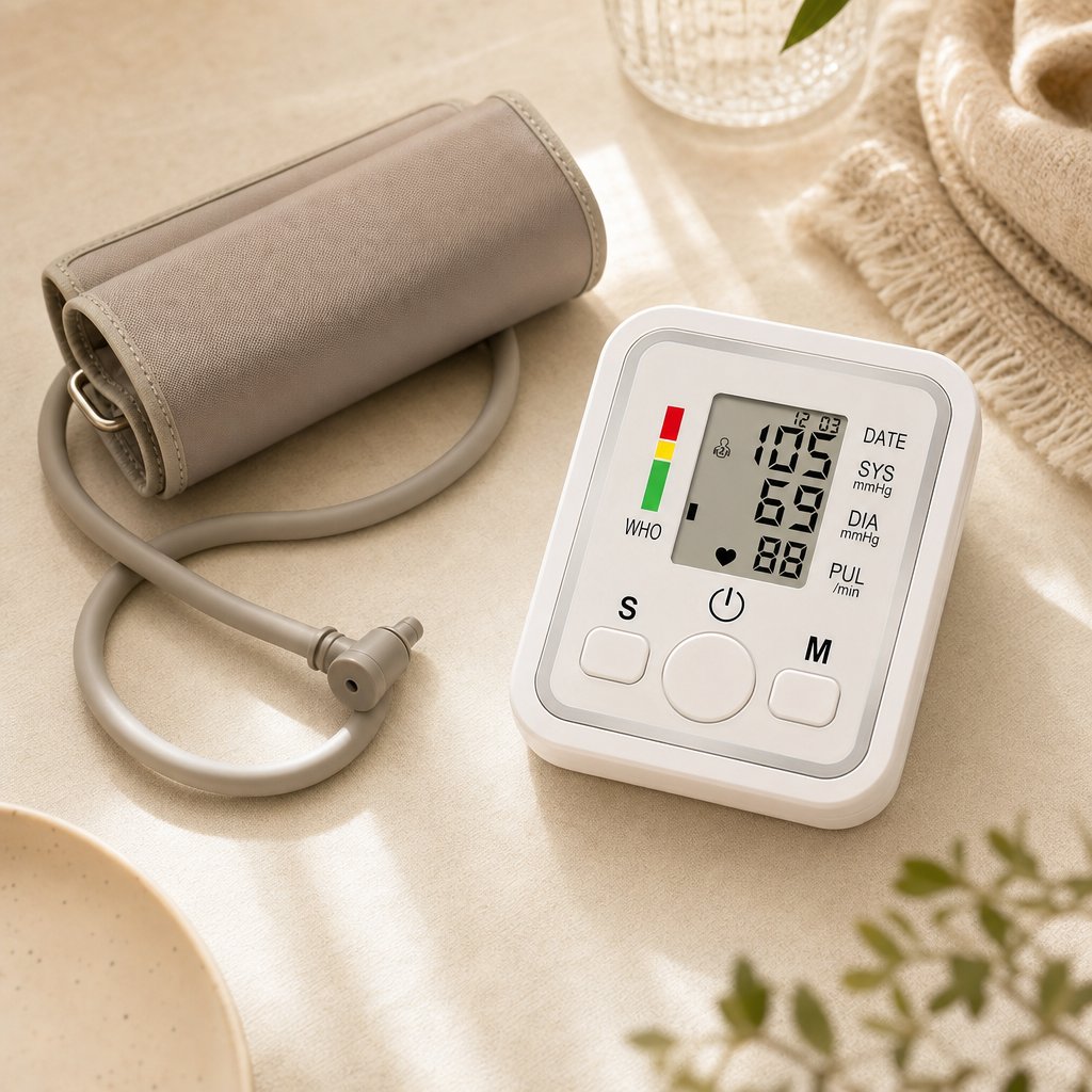 Blood Pressure Monitor Upper Arm Automatic - LED Display Digital BP Machine Home Use Heart Rate Monitor 2 User Memory