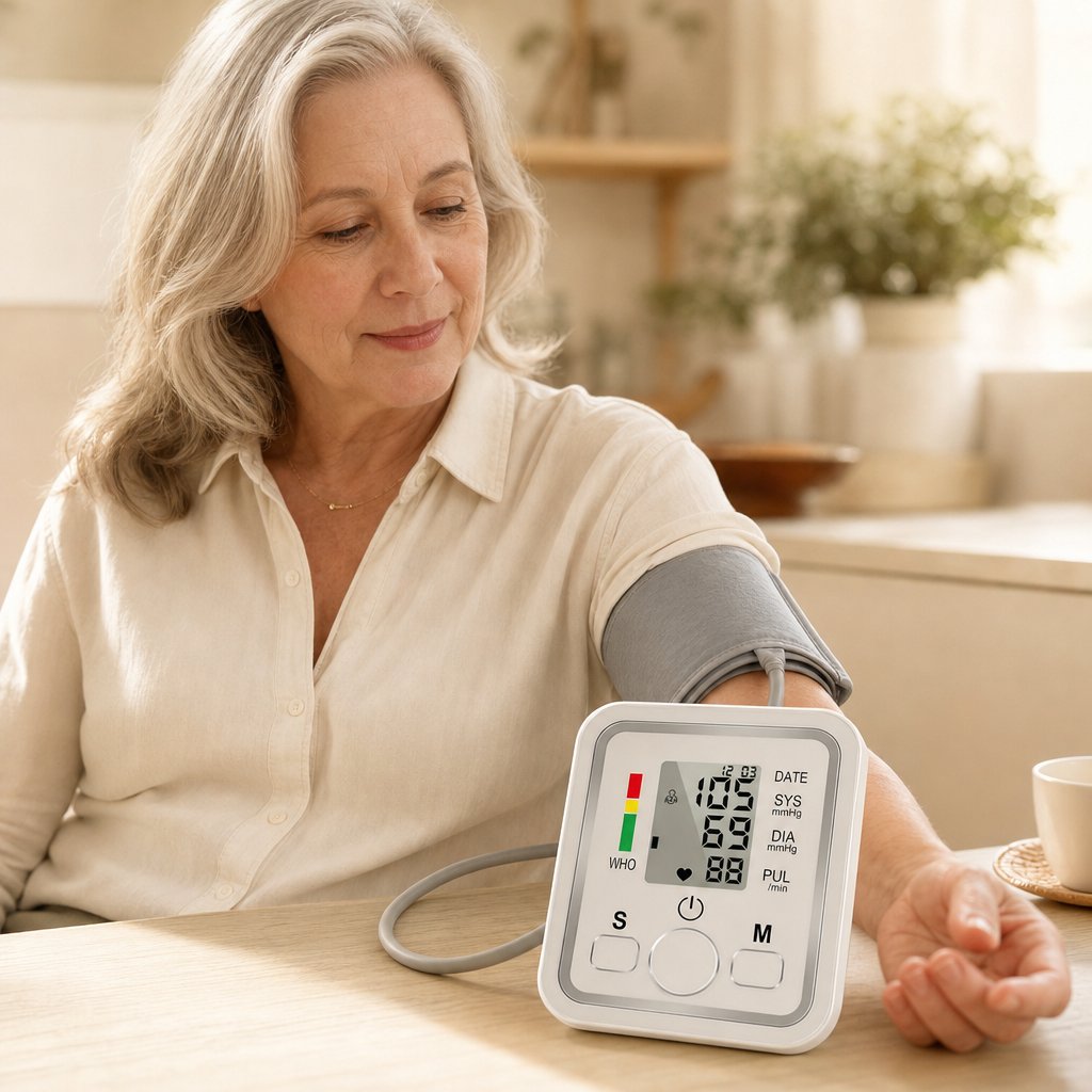 Blood Pressure Monitor Upper Arm Automatic - LED Display Digital BP Machine Home Use Heart Rate Monitor 2 User Memory