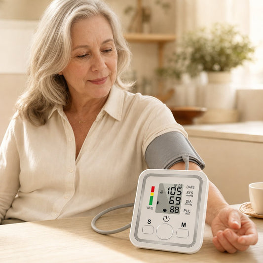 Blood Pressure Monitor Upper Arm Automatic - LED Display Digital BP Machine Home Use Heart Rate Monitor 2 User Memory